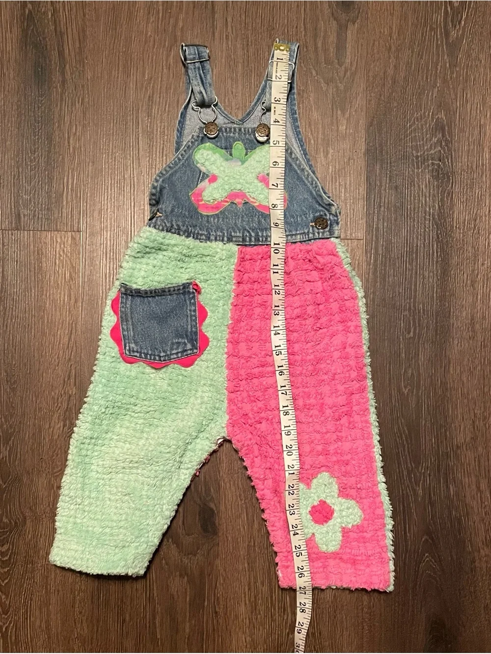 Vintage custom altered girls Oshkosh b gosh toddler baby overalls customized